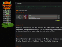 Tablet Screenshot of alienmusicclub.com